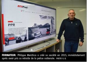formateur. philippe Merchica a créé sa société en 2015,immédiatement après avoir pris sa retraite de la police nationale. Photo O. R.