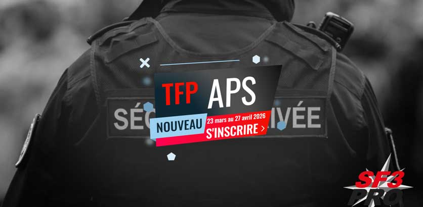 SF3pro organise un formation pour un Titre à Finalité Professionnelle - Agent de prévention et de Sécurité du 23 mars au 28 avril